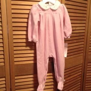 Chaps Pink Velour Jumpsuit
